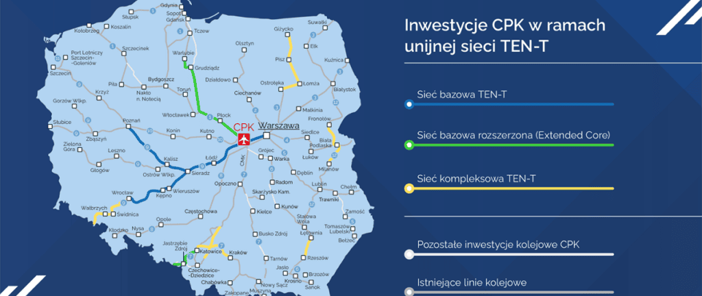 Inwestycje CPK wpisują się w sieć TEN-T