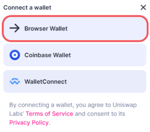 uniswap-browser-wallet